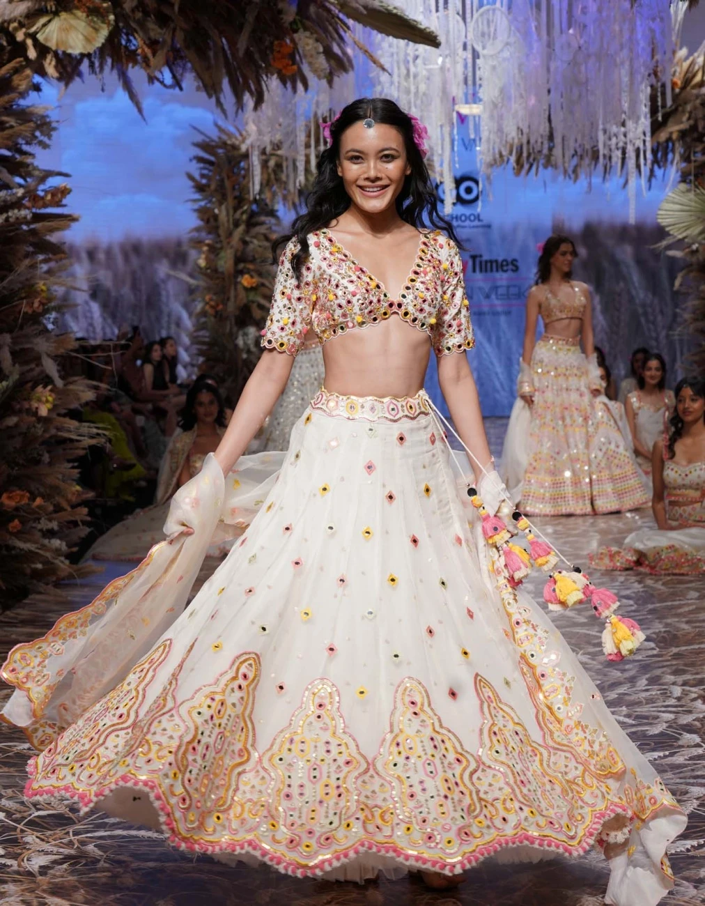 Ivory Nur Lehenga Set 3 Ivory Nur Lehenga Set
