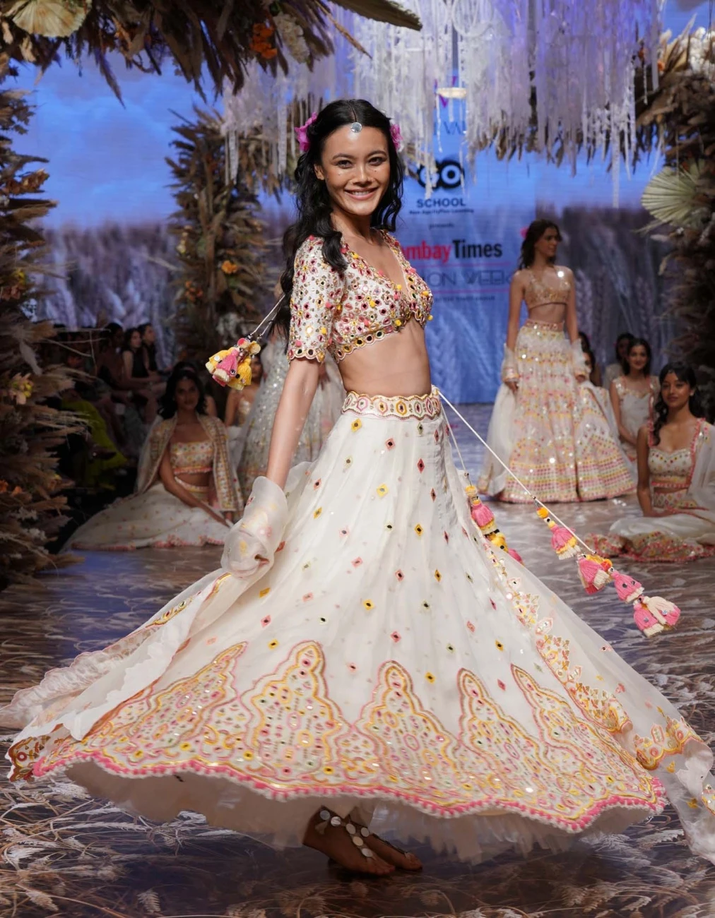 Ivory Nur Lehenga Set 4 Ivory Nur Lehenga Set - Image 2