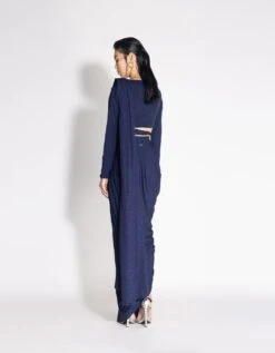 Navy Tie Up Top With Sleeves -Africans Shop 1200216vnavyb