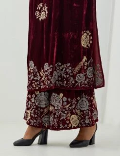 Velvet Pants In Maroon -Africans Shop 1837vpant3