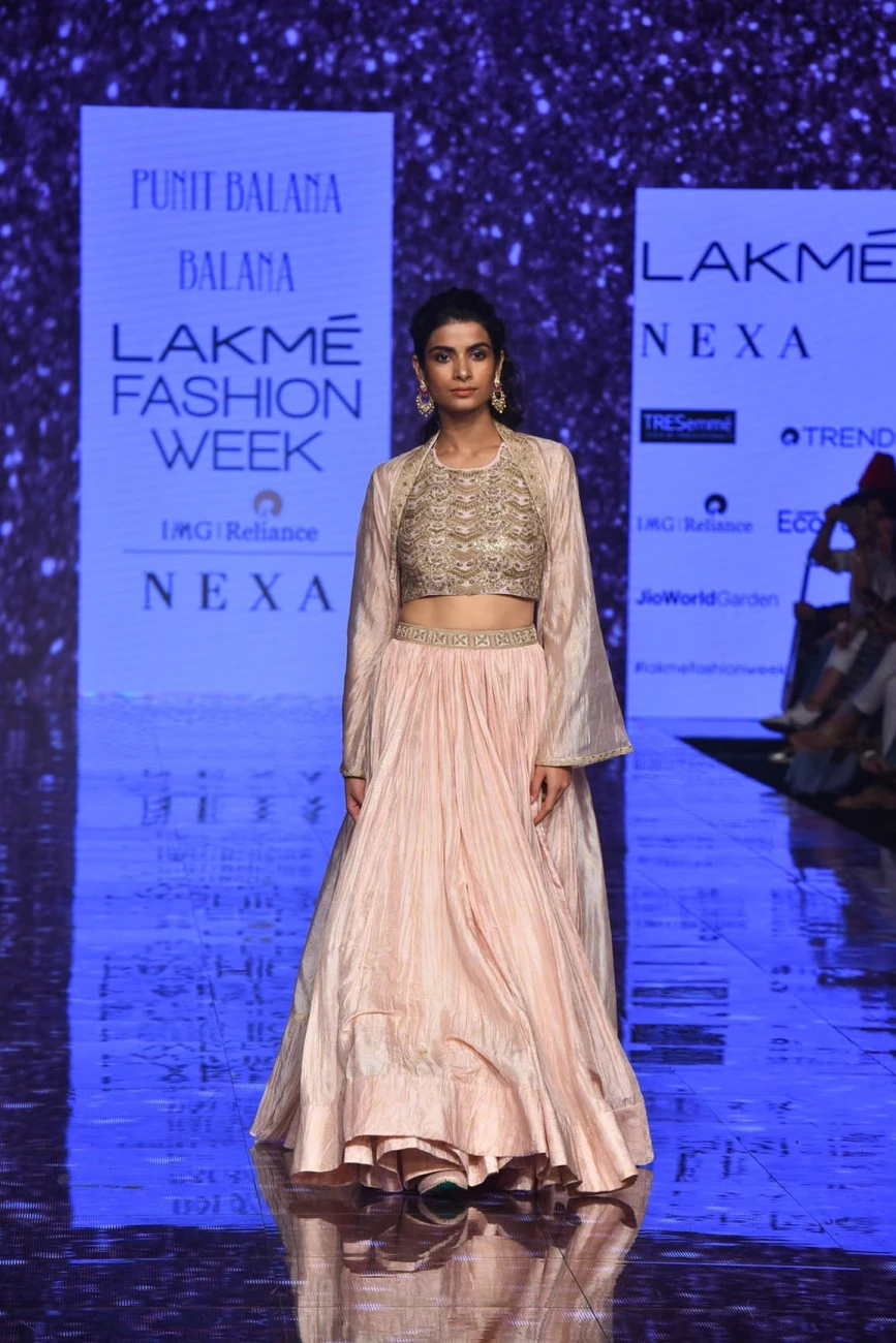 Powder Pink Organza Cape With Skirt And Heavy Work Top 3 Powder Pink Organza Cape With Skirt And Heavy Work Top