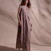 Stone Bias Cut Flared Long Dress With Wide Pants -Africans Shop 1 3496 10 234