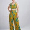 AW2020 Mustard And Blue Floral Pant -Africans Shop 1 36018