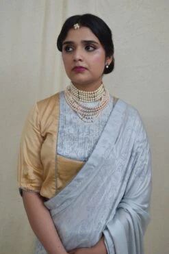 Beige Sublime Yoke Detailed Top