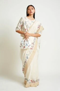 Ecru Lamium Embroidered Blouse