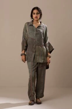 Boond Smoking Pant In Brown & Blue