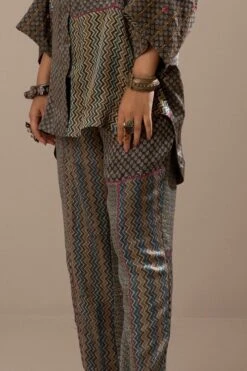 Boond Smoking Pant In Brown & Blue -Africans Shop 2012bo37b4