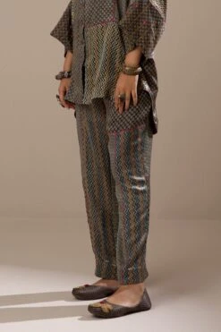 Boond Smoking Pant In Brown & Blue -Africans Shop 2012bo37b5