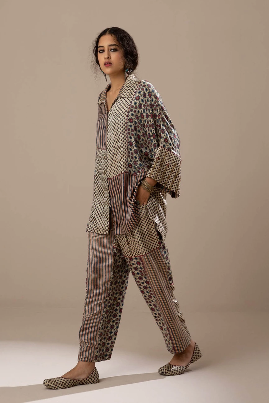 Boond Smoking Pant In Offwhite & Red 4 Boond Smoking Pant In Offwhite & Red - Image 2