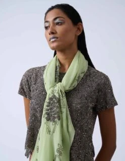 Green Embroidered Blouse In Handloom Cotton -Africans Shop 20264