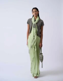 Green Embroidered Blouse In Handloom Cotton -Africans Shop 2026b