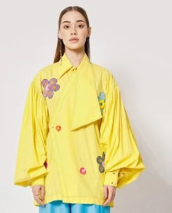 Yellow Tombo Shirt Embroidery