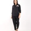 Black Dog Embroidered Shirt -Africans Shop 2311451