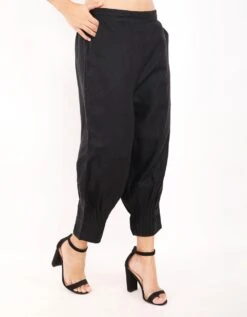 Black Bottom Pleated Pants -Africans Shop 2311533