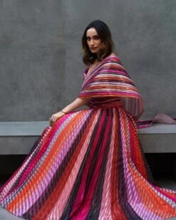 Pink Plisse Lehenga Set With Embroidered Moulded Blouse -Africans Shop 277650150 272093745085058 3613349107446289152 n