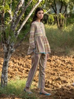 Kamal Striped Beige Pant -Africans Shop 2 31367