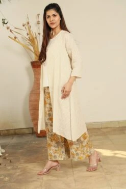 Seher Hazel Grey Floral Print Pants -Africans Shop 2 32628