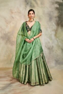 Green Tissue Lehenga Set -Africans Shop 2 64816
