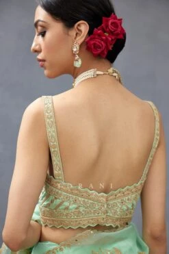 Green Gul Neer Zarra Blouse 9 Green Gul Neer Zarra Blouse -Africans Shop 3013blgreenb