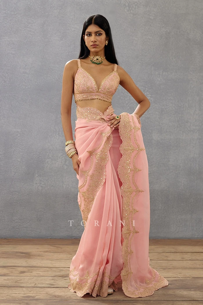 Pink Gul Mohar Idika Blouse 4 Pink Gul Mohar Idika Blouse - Image 2