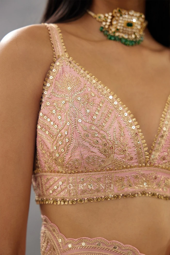 Pink Gul Mohar Idika Blouse 6 Pink Gul Mohar Idika Blouse - Image 4