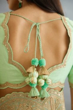 Green Gul Neer Yuvani Blouse -Africans Shop 3045bl3