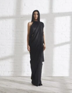 Black Halter Fringe Top