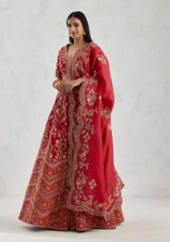 Red Cheverone Lehenga Set -Africans Shop 3 43471