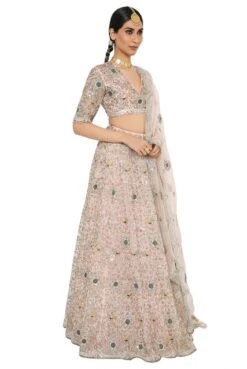 Imaar Rose Pink Colour Embroidered Organza Choli And Lehenga With Dupatta -Africans Shop 3 50968