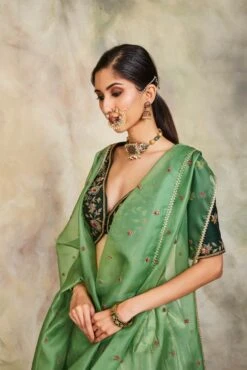 Green Tissue Lehenga Set -Africans Shop 3 51062