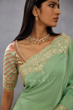 Green Gul Neer Mahnaz Blouse -Africans Shop 4000bl2