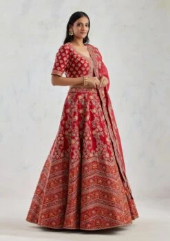 Red Cheverone Lehenga Set -Africans Shop 4 28274