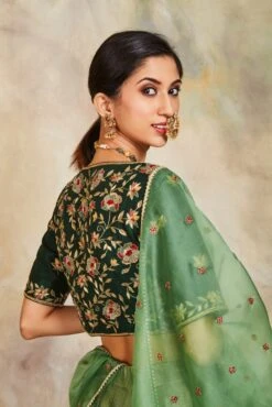 Green Tissue Lehenga Set -Africans Shop 4 33691