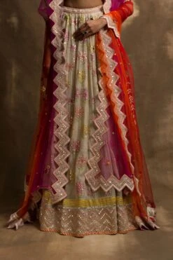 Yunus Ivory Gota And Mirror Lehenga Set -Africans Shop 6 2289