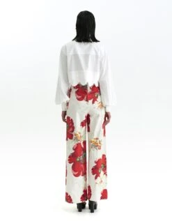 White Cotton Poplin Scalloped Crop Shirt -Africans Shop af sh aw 23 12 cb