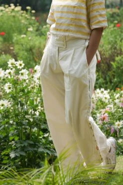 Ivory Suzzane Waist Tie Up Pants -Africans Shop ahmss22021 b