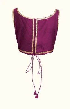 Gota Detailing Wine Crop Top -Africans Shop asgulabobl1gdwine3