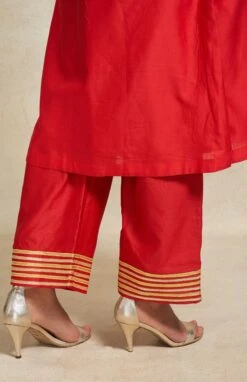 Red Straight Pant -Africans Shop asgulabopant1melaredb
