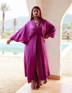 Purple Kachanar Tunic With Pants