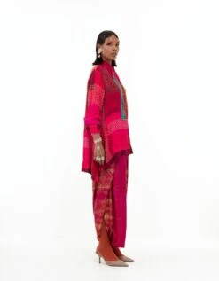 Shocking Pink Atri Straight Shirt -Africans Shop aw23bksh23