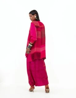 Shocking Pink Atri Straight Shirt -Africans Shop aw23bksh2b