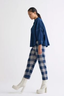 Navy Checks New Narrow Bottom -Africans Shop b06b