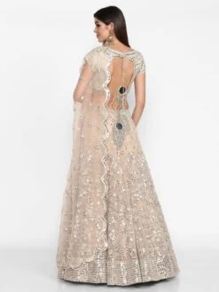 Blush Lehenga Set With Hand Mirror Embroidery -Africans Shop b 24628