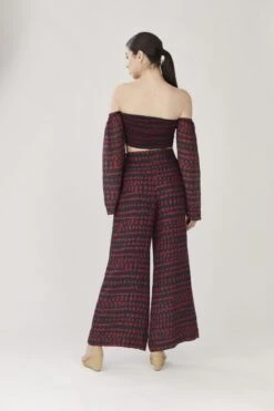 Dark Green And Dark Pink Abstract Print Top -Africans Shop b 47631