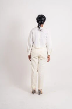 Ivory Shoulder Buttoned Top -Africans Shop b 54264