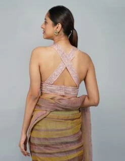 Plunge Neckline Blouse With Hand Embelishment -Africans Shop b 55809