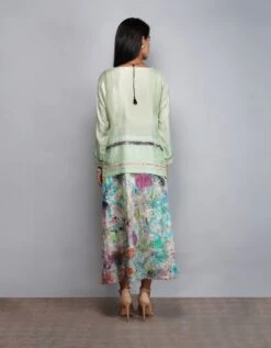 Silk Solid Top With Upcycling Detailing -Africans Shop b 55898