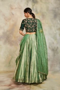 Green Tissue Lehenga Set -Africans Shop b 76354