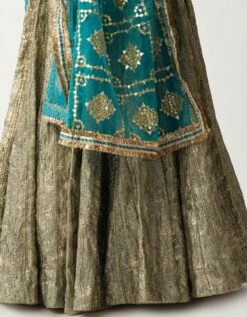 Ferhia Dupatta Ferozi Lehenga Set -Africans Shop c0014