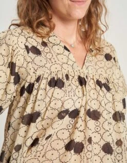 Floral Puff Sleeve Shirt -Africans Shop crowss24213 1